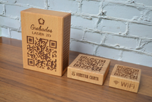 Cargar imagen en el visor de la galería, QR madera taco