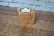 Cargar imagen en el visor de la galería, Portavelas de Madera Personalizado