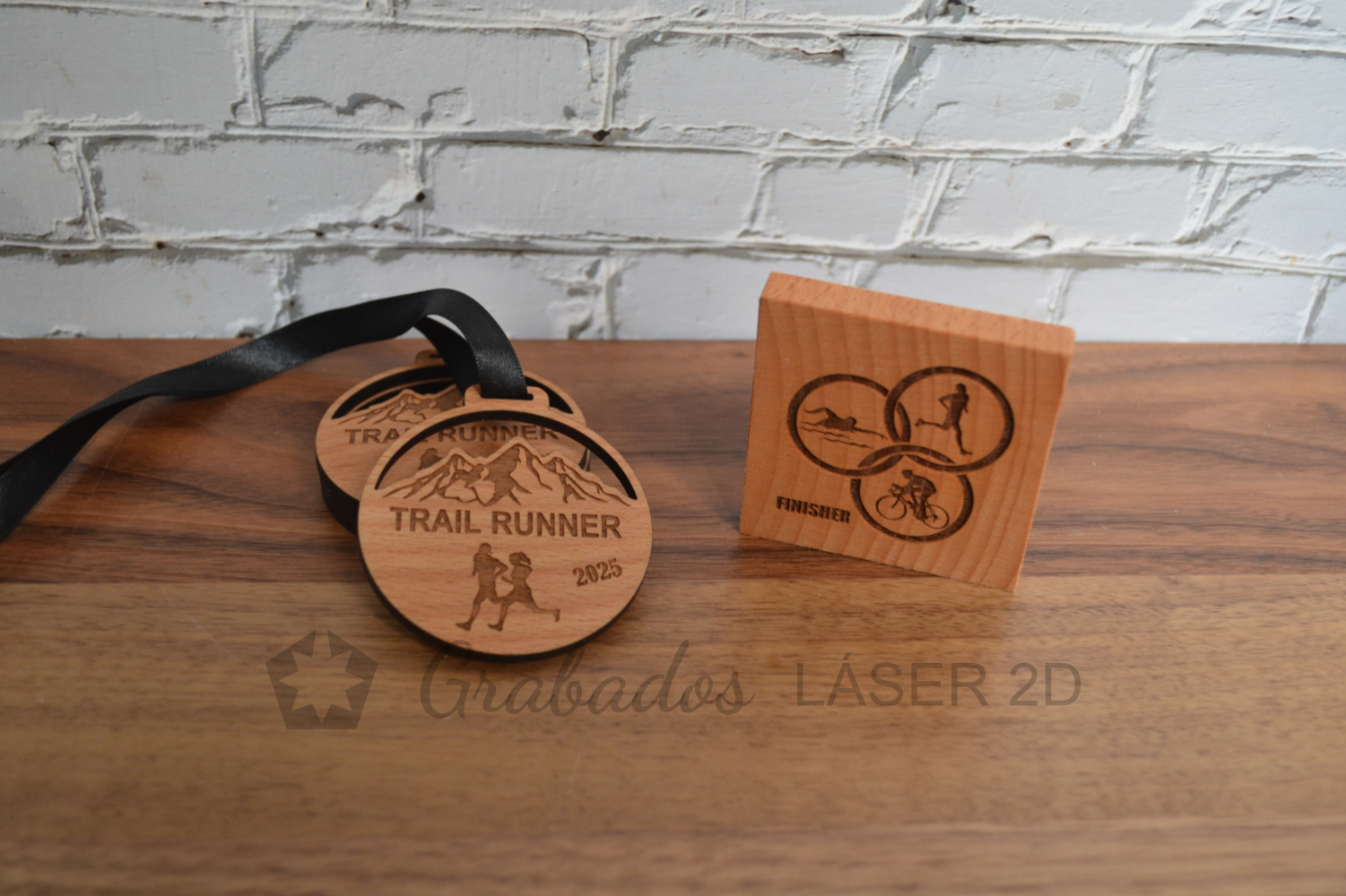 Medallas personalizadas madera