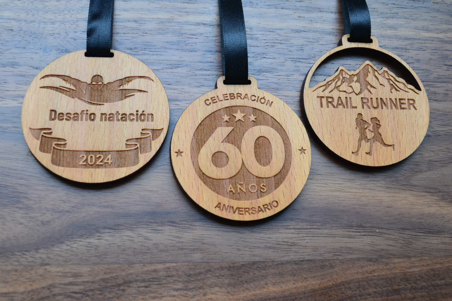 Medallas personalizadas madera
